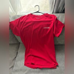 Alphalete Men’s Red Short-Sleeve Crew Tee with Chest Logo